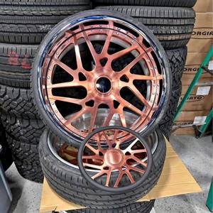 Ruedas Forjadas RCSR de 2 Piezas, 22 23 24 26, Color Oro Rosa Cromado, Borde Profundo, para Chevrolet Impala, Pontiac, Oldsmobile, Forgatoss, Autos de Lujo - Product Image 1