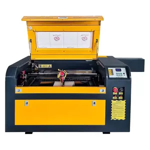 Yellow and black Ruida motherboard EFR or RECI laser tube 4060 laser engraving machine for acrylic, MDF, wood, PVC and ABS