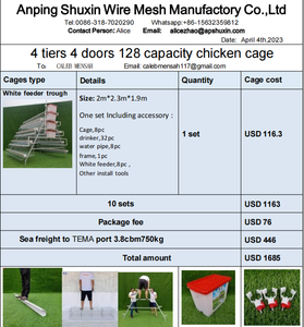 Tavuk üreme kafesi/katmanlı yumurta tavuk kafesi/kanatlı çiftlik evi tasarım tavuk kümesi otomatik kanatlı kafes beyaz tavuk pil - Product Image 3