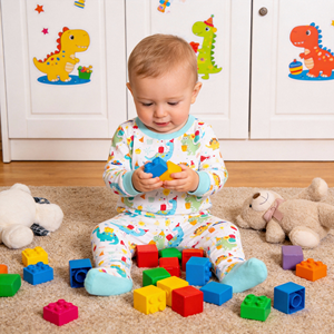 Petits ensembles personnalisés de vêtements pour bébés 2 pièces, pyjamas en <span class=keywords><strong>bambou</strong></span>, vêtements pour enfants, fabricants ODM OEM, fournisseurs - Product Image 4