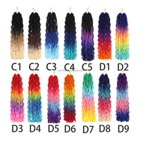 Perruque de cheveux synthétiques pour femmes, 18 pouces, 100g, mèches de cheveux synthétiques, faux locs gypsies, tresses torsadées, crochet, cheveux bouclés naturels, papillon