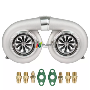 GEN2 GTX3584RS 트윈 터보 키트 1.01 A/R V-밴드 DBB 볼 베어링 터보 차저 밀링 휠 1800HP 고성능 빌드 - Product Image 4