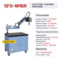 Mesin Tapping elektrik Universal kecepatan tinggi M3-M16 375 RPM lengan Tapping fleksibel termasuk 9 ANSI collet standar jangkauan 1200mm