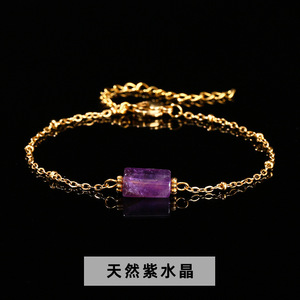 <span class=keywords><strong>Bracciale</strong></span> in Pietra Cristallina Naturale con Catena in Acciaio Inossidabile Dorato, Gioiello Curativo con Gemme Sfaccettate per Donne, Regalo per Yoga - Product Image 4