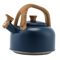 Nouveau design Bouilloire à thé en acier inoxydable 3L Pot de cuisinière rond à sifflet Théière en métal de qualité alimentaire pour cuisinière