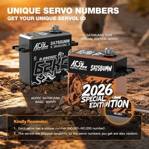 Agfrc Sa75bumw 62Kg Brushless Rc เซอร์โวมอเตอร์ 0.092 วินาทีความเร็วสูงเกียร์โลหะเต็มรูปแบบตั้งโปรแกรมได้อัจฉริยะสำหรับยานพาหนะ Rc - Product Image 2