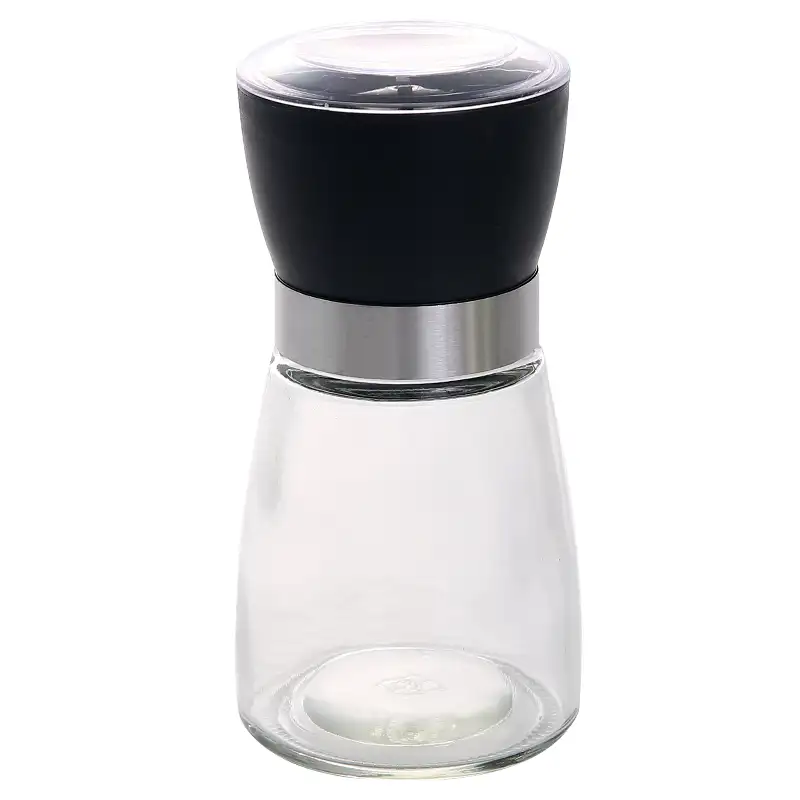 Manual Salt and Pepper Shakers Grinders seasoning wholesale Glass Bottle, Adjustable Coarseness, salt pepper grinder with mill