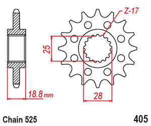 เฟืองด้านหน้าวัสดุเหล็ก19ตัน20ตันสำหรับ F800r BMW - Product Image 2