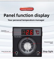 Contrôleur de température numérique PID TUOBANG TEL96-9001 AC220V/380V, thermostat de four universel à bouton mécanique de type K/E, OEM/ODM