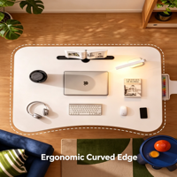 Table de lit pliable pour ordinateur portable, bureau portable en bois avec porte-gobelet et tiroir