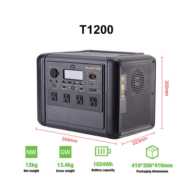 Available in Stock 1200W 1024Wh Portable Power Station 110V 220V for Home Emergency Camping Outdoor Backup Source