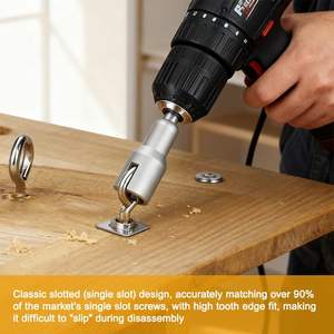 Llave de vaso de extremo abierto de acero con vástago de 6.35 mm y acabado brillante para aplicaciones de perforación en madera - Product Image 3