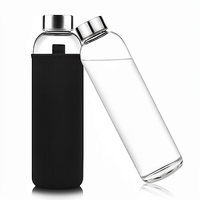 Bouteille d'eau en verre Xlin 1000 ml/33 oz sans BPA, anti-fuite, en borosilicate, compatible lave-vaisselle, design moderne, pour la maison, les voyages et le sport