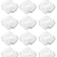 12 Pièces de couches pour poupées en coton à motif de dessin animé, sous-vêtements blancs pour poupées de 5 à 7 pouces, accessoires réutilisables pour nouveau-nés