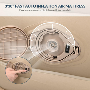 Colchón inflable de aire doble plegable de 16 "usado en el hogar, colchón de sofá cama de salón de aire soplado duradero con bomba incorporada para invitados - Product Image 2