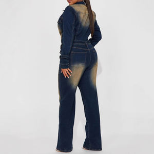 Feienrui <span class=keywords><strong>combinaison</strong></span> en <span class=keywords><strong>jean</strong></span> européenne et américaine <span class=keywords><strong>combinaison</strong></span> taille femme <span class=keywords><strong>combinaison</strong></span> rétro lavé à manches longues <span class=keywords><strong>combinaison</strong></span> - Product Image 5