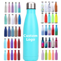 Termo de Acero Inoxidable con Forma de Botella de Cola, Personalizado con Logotipo, Etiqueta Privada, 12oz 17oz 350ml 500ml, Impresión 3D y Grabado Láser