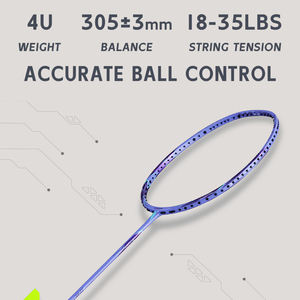 <span class=keywords><strong>Raquette</strong></span> de <span class=keywords><strong>Badminton</strong></span> professionnelle nouvelle <span class=keywords><strong>raquette</strong></span> de <span class=keywords><strong>Badminton</strong></span> d'attaque de puissance <span class=keywords><strong>raquette</strong></span> de <span class=keywords><strong>badminton</strong></span> de compétition ultra légère en fibre de carbone - Product Image 5