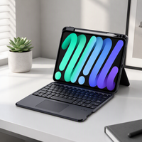 Nouvelle coque clavier magnétique détachable pour iPad Mini 6e/7e génération avec support rotatif à 360° et porte-stylet