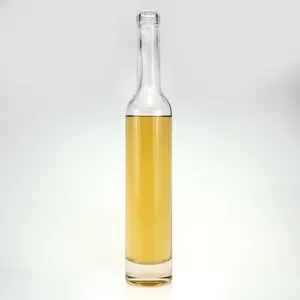 tall neck luxury whiskey vodka 375 ml 500ml 750ml spirits liquor glass bottle with cork