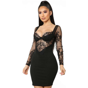 Venta al por mayor suave encaje mujeres <span class=keywords><strong>s</strong></span> exy Lencería vestido de noche - Product Image 1