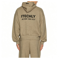 Sweat-shirt à capuche streetwear pour homme, molleton épais 320 GSM, vierge OEM pour sérigraphie et impression en relief