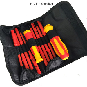 Kit de Herramientas de Reparación para Electricista Juego de Destornilladores Aislados Intercambiables de 1000V con Puntas Magnéticas Ranuradas y Torx - Product Image 4