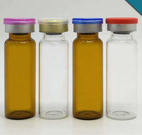 Flacons en verre transparent avec bouchon en caoutchouc pour le stockage de matières premières cosmétiques