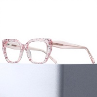 Nouvelles lunettes anti-lumière bleue hexagonales pour femmes, monture en acétate, petites lunettes de mode, vente en gros