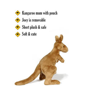 Peluche <span class=keywords><strong>Kangourou</strong></span> Amovible Marron, Ensemble <span class=keywords><strong>Maman</strong></span> et Bébé, Vente en Gros, Cadeaux Écologiques pour Bébé, Saint-Valentin, Fête des Mères - Product Image 4