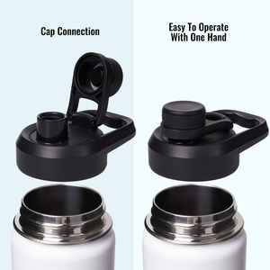 Botella de Agua de Acero Inoxidable con Aislamiento al Vacío de Doble Pared de 18 oz, Boca Ancha, Tapa Abatible a Prueba de Fugas, Mantiene el Frío por 24 Horas y el Calor por 12 Horas, Libre de BPA, para Exteriores - Product Image 3