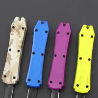 Couteau de poche pliant pratique en acier inoxydable à quatre couleurs avec manche en aluminium pour le camping en plein air, lame de 9 cm, taille de 13,5 cm, personnalisable OEM