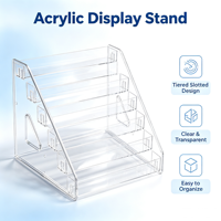 Présentoir en acrylique transparent pour table, idéal pour décorations de cupcakes, organisation de cosmétiques, parfums et figurines de collection