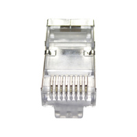 RJ 45 8P8C Pc terlindung Stp Ftp Cat6 jaringan Ethernet pria Modular Plug Cat6A Rj45 konektor