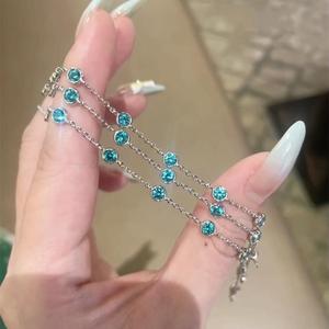 OEM joyería personalizada 2025 verano nuevo S925 plata Pala Color burbuja pulsera moda Joker puede hacer tobillera - Product Image 1