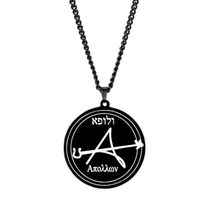 HLSS521 <span class=keywords><strong>Apolo</strong></span> el <span class=keywords><strong>Dios</strong></span> de la luz y la literatura en la antigua mitología griega talismán amuleto COLLAR COLGANTE de acero inoxidable - Product Image 3