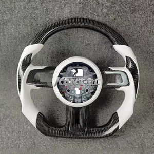 Ventes directes d'usine pour <span class=keywords><strong>2015</strong></span>-2023 <span class=keywords><strong>Ford</strong></span> <span class=keywords><strong>Mustang</strong></span> <span class=keywords><strong>GT</strong></span> Racing Style pour les modèles Sheber Volant en fibre de carbone personnalisé Orange - Product Image 3