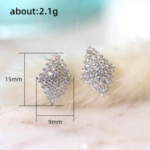 Orecchini a Perno con Rombi Lucidi per Donne, Eleganti Accessori Geometrici per Orecchie, per Uso Quotidiano, Ufficio, Feste, Regalo - Product Image 5
