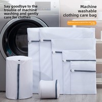 Sac de lavage en coton durable anti-déformation pour soutien-gorge, filet en maille 60x60cm pour sous-vêtements et vêtements délicats en machine à laver