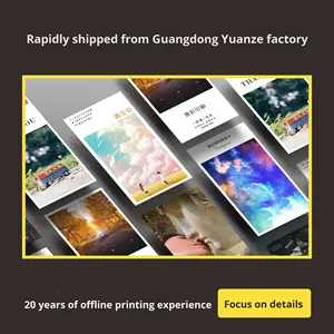 Tarjetas de Felicitación Plegables Personalizadas con Impresión de Cinco Estrellas para Comercio Electrónico, Tarjetas de Agradecimiento por Compartir Fotos, Sin Logotipo/Gráficos en Inglés - Product Image 2