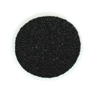 Émeri noir en gros surface métallique sablage rouille résistant à l'usure matériau de sol brun corindon fabricants émeri