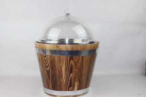 Seau en bois massif personnalisé avec votre logo - Product Image 3