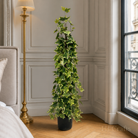 Plante artificielle de lierre anglais de 120 cm avec feuilles crème pour la décoration de restaurants, studios, showrooms, villas, appartements et boutiques