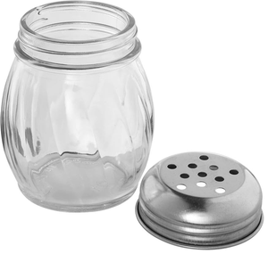 Salière en verre avec couvercle perforé en acier inoxydable, distributeurs avec couvercles/salières à sel et poivre - Product Image 5