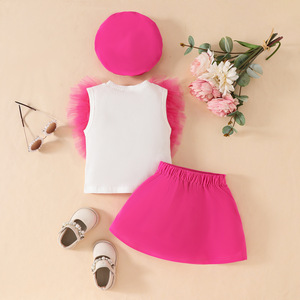 2025 colorato elegante con fiocco top Set abito da principessa per bambine e neonati <span class=keywords><strong>vestiti</strong></span> per bambine 0-3 mesi - Product Image 4