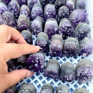 Mini brezilya ametist küme <span class=keywords><strong>geode</strong></span> mineral örneği el yapımı el sanatları - Product Image 1