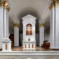 Conception religieuse Pierre de marbre naturel Table d'autel de prière pour l'église catholique