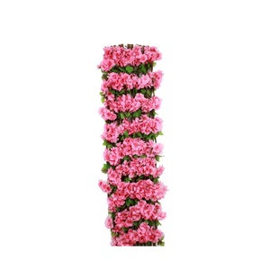 Artifical Plant Screen for Outdoor Privacy Expandable Garden Fence Privacy Screen with <strong>Artificial</strong> Willow <strong>Trellis</strong> and <strong>Flowers</strong> - Product Image 1