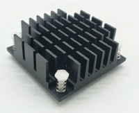 Mini dissipateur thermique anodisé noir 14*14*08mm