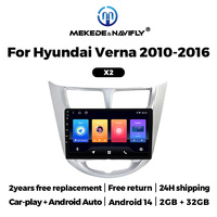 Système audio de voiture à écran tactile Navifly Built in Car-play Auto Android Car Stereo X1 X2 pour Hyundai Verna Support BT DSP GPS